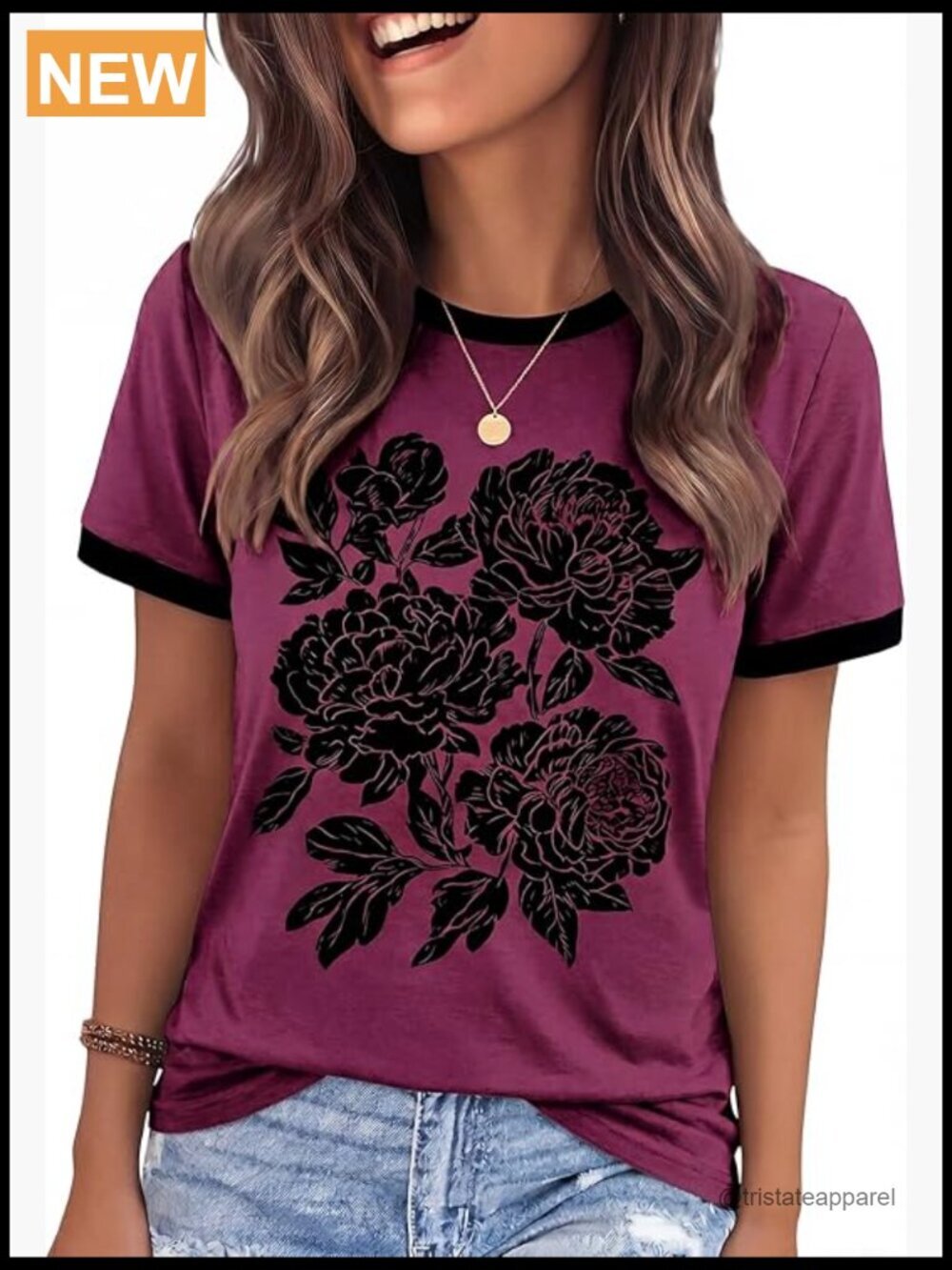 Vintage Floral Wildflower Graphic Tee - Boho Short Sleeve T-Shirt